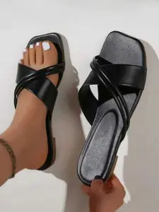 Deynvock Women Open Toe Flats