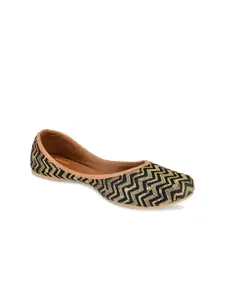 Anouk Women Embellished Ethnic Mojaris with Embroidered Flats