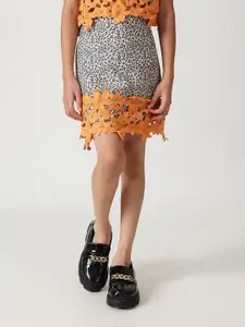 One Friday Girls Printed Mini Skirt