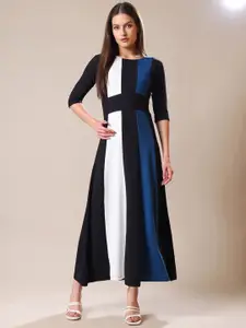 PURVAJA Fit & Flare Maxi Dress