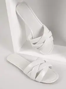 Deynvock Women Open Toe Flats