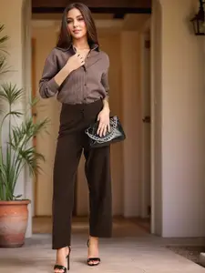 DressBerry Women Classic Tailored Fit Opaque Casual Shirt