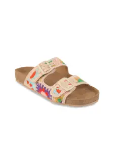 Metro Women Printed Fashion with Buckles Flats