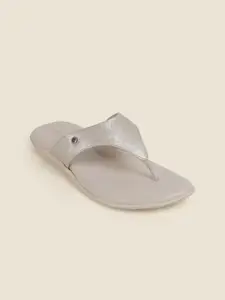 Metro Women Embellished T-Strap Flats