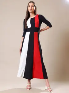 PURVAJA Fit & Flare Maxi Dress