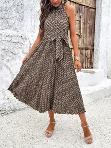 bebe Print A-Line Dress