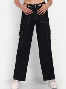 Next One Women Smart Straight Fit High-Rise Stretchable Jeans