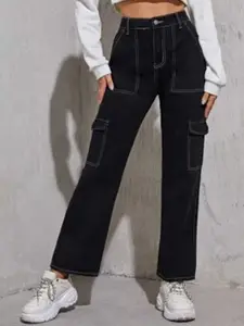 Next One Women Smart Straight Fit High-Rise Stretchable Jeans