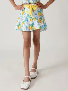 One Friday Girls Fruit Printed A-Line Mini Skirt
