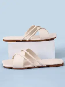 Deynvock Women Open Toe Flats