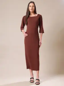 PURVAJA Bodycon Midi Dress
