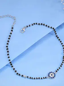 GIVA Rhodium-Plated Anklet