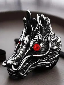 The Roadster Lifestyle Co Men Vintage Gothic Dragon Head Biker Fashion Ring