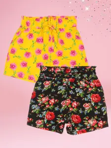 CUTECUMBER Girls Floral Printed Shorts