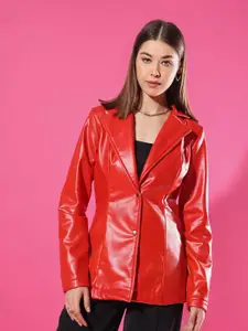 TANDUL Tailored-Fit Notched Lapel Collar Single Breasted Blazer