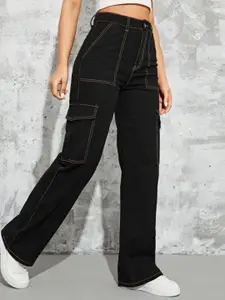 BROADSTAR Women Smart Straight Fit High-Rise Stretchable Jeans