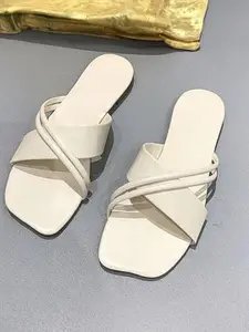 Deynvock Women Open Toe Flats