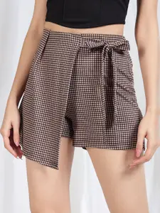 TANDUL Women Checked Skort Mini Skirt