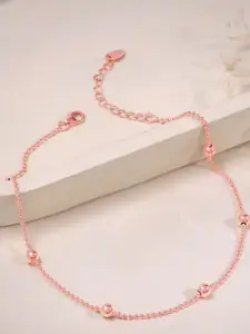 GIVA Rose Gold-Plated Anklet