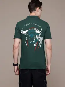 Moda Rapido Men Printed Polo Collar Pockets T-shirt