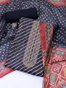 Meena Bazaar Printed Art Silk Unstitched Dress Material