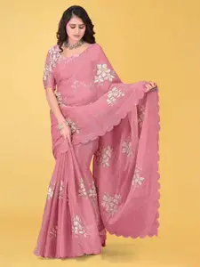 Avirat Designer Studio Floral Embroidered Bollywood Georgette Saree