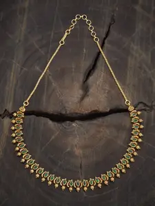 Kushal's Fashion Jewellery Copper Gold-Plated Antique Necklace
