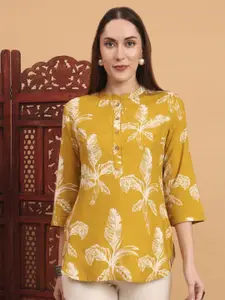 Anouk Rustic Women Tribal Printed Mandarin collar Straight Kurti