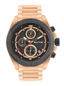 EXTRI Men Dial & Stainless Steel Bracelet Style Straps Analogue Watch X6074-D