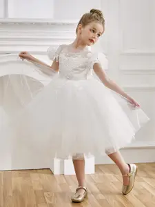 INCLUD Embroidered Fit & Flare Midi Dress