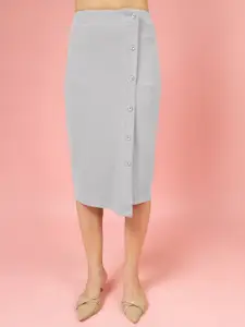 Chemistry Pencil Asymmetric Midi Skirt