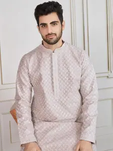 House of Pataudi Embroidered Straight Kurta