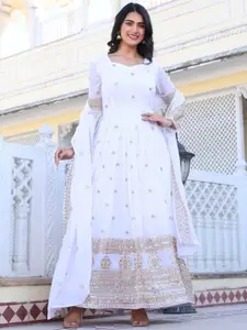 Fashion Basket Embroidered Maxi Ethnic Dress