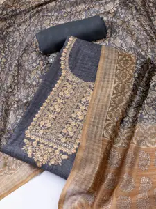 Meena Bazaar Printed Art Silk Unstitched Dress Material