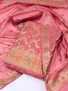 Meena Bazaar Art Silk Unstitched Dress Material