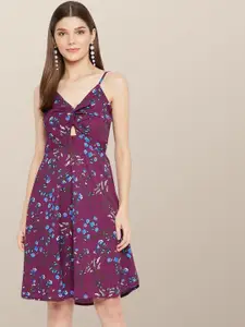 Chemistry Floral Print Crepe Dress