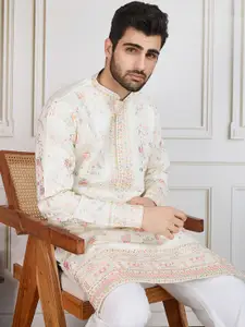 House of Pataudi Embroidered Straight Kurta