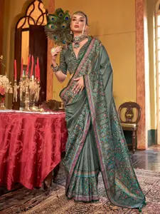 Anouk Floral Silk Blend Sungudi Saree