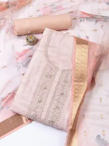 Meena Bazaar Printed Art Silk Unstitched Dress Material