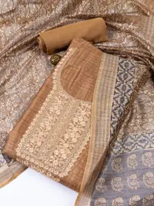 Meena Bazaar Printed Art Silk Unstitched Dress Material