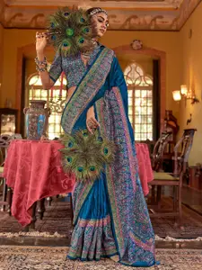 Anouk Ethnic Motifs Silk Blend Sungudi Saree