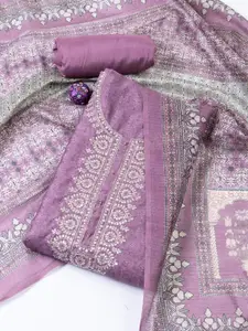 Meena Bazaar Printed Art Silk Unstitched Dress Material