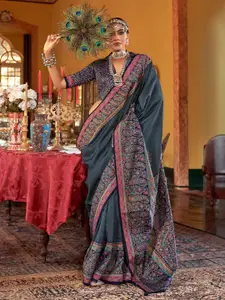 Anouk Floral Silk Blend Sungudi Saree