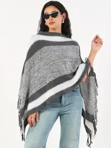 SHOWOFF Women Striped Poncho