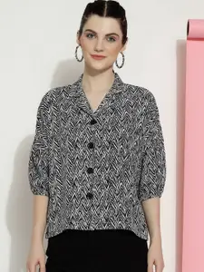 DressBerry Women Modern Boxy Floral Opaque Party Shirt