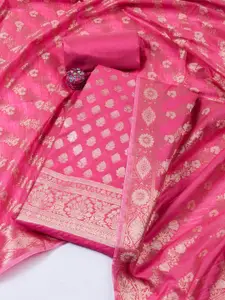 Meena Bazaar Art Silk Unstitched Dress Material