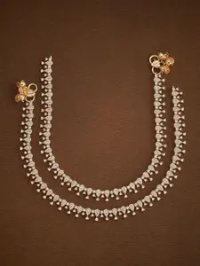 Kushal's Fashion Jewellery Gold-Plated Artificial Stones Anklet