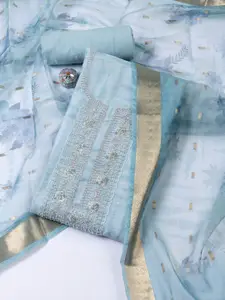 Meena Bazaar Printed Art Silk Unstitched Dress Material