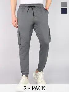 Moda Rapido Men Pack Of 2 Mid Rise Cargo Track Pant