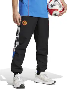 ADIDAS Mufc Ubp TP Brand Logo Printed Mid Rise Joggers